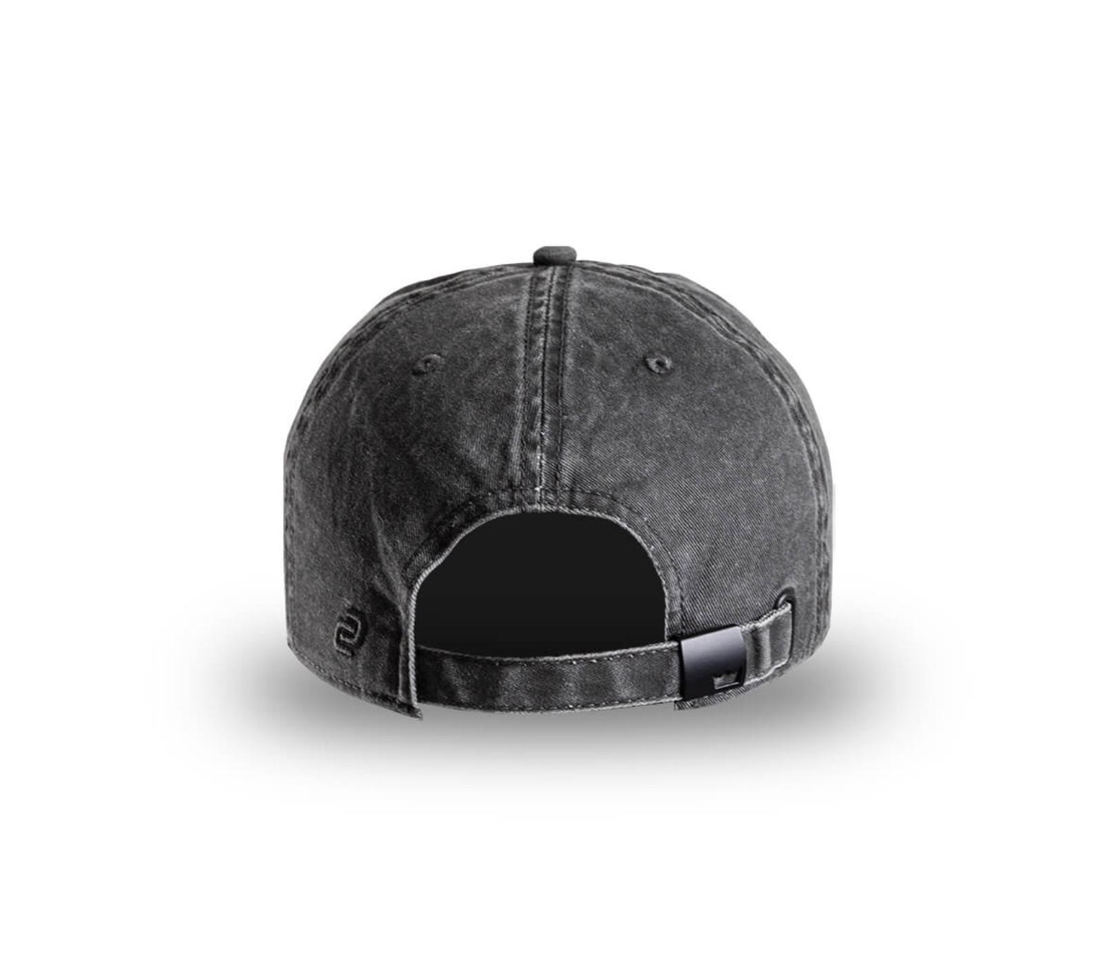 Ciovita Unisex Vintage Dark Grey Strapback Cap 