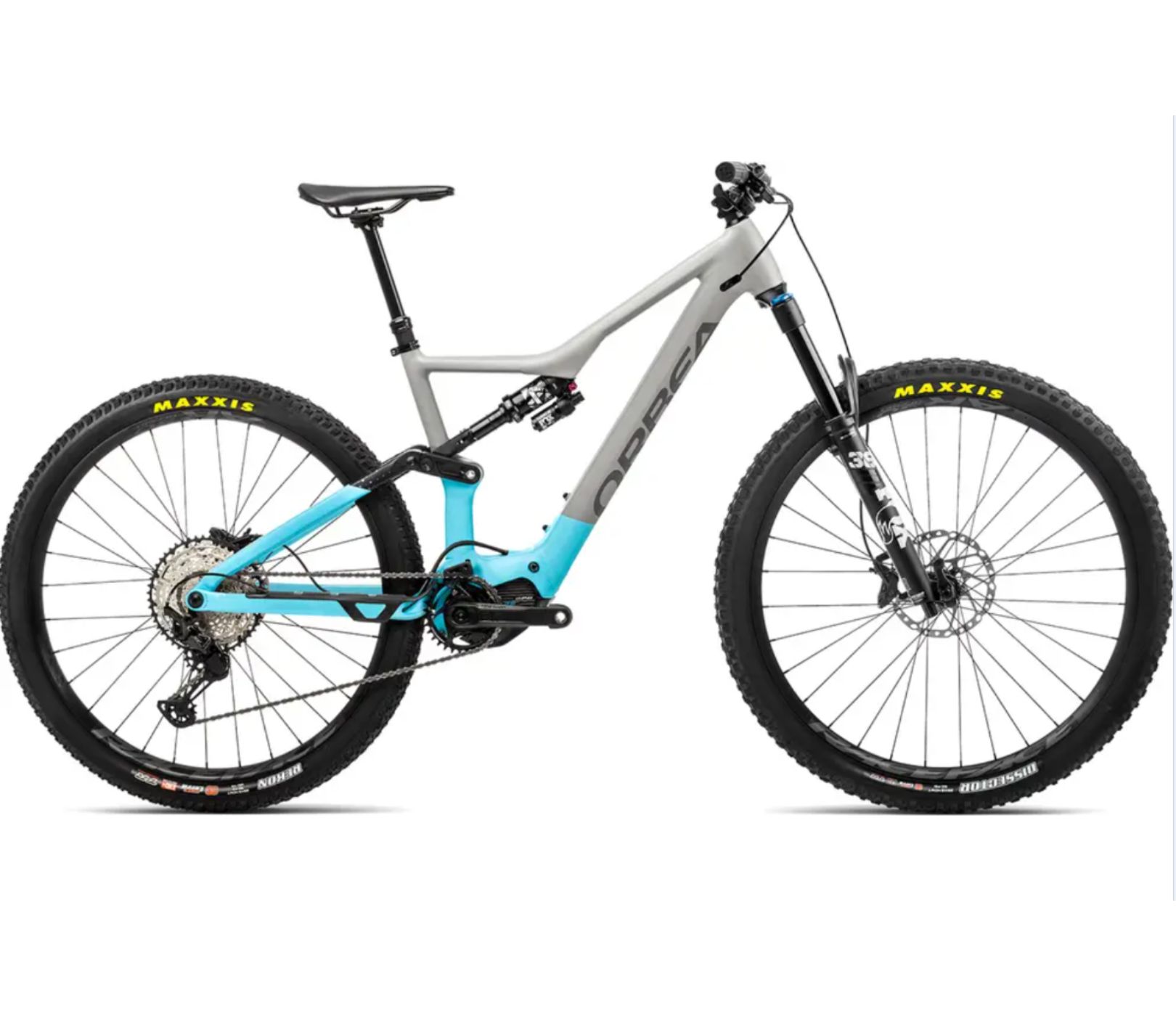 Demo 2022 Orbea Rise H15 Dual Suspension Moutain E-Bike 29" GREY BLUE M