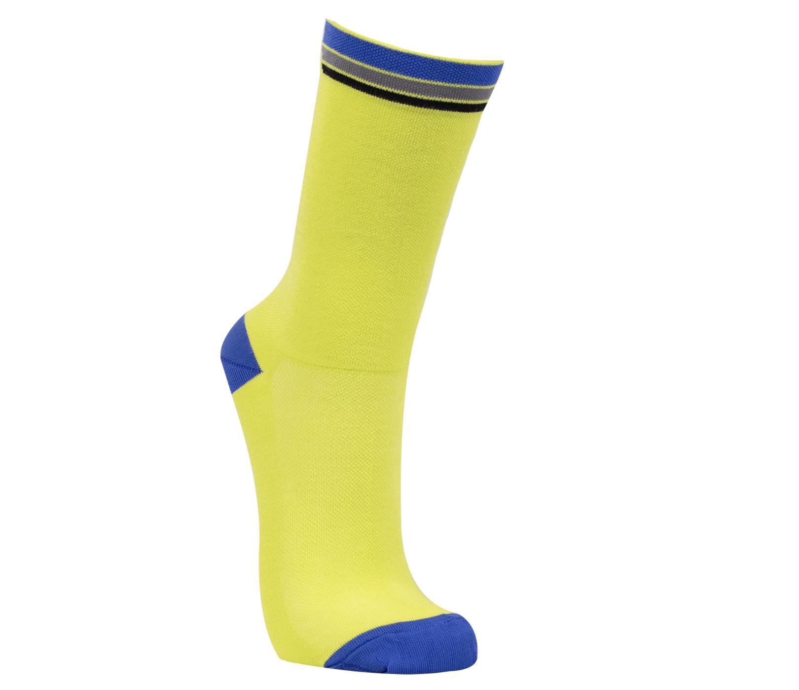 Cycle Lab Unisex Yellow Stripe 7 Inch Socks