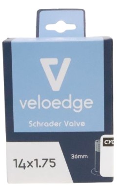 Veloedge 14x1.75 Schrader Valve 36mm Junior Mountain Bike Tube 