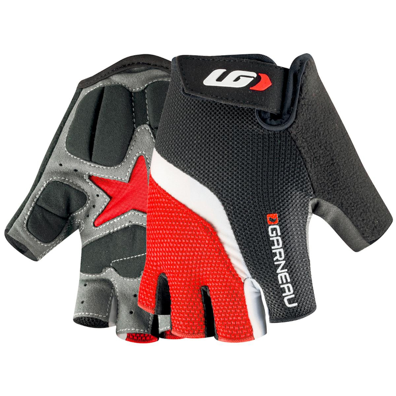 Louis Garneau Red and Black Biogel RX V2 Gloves