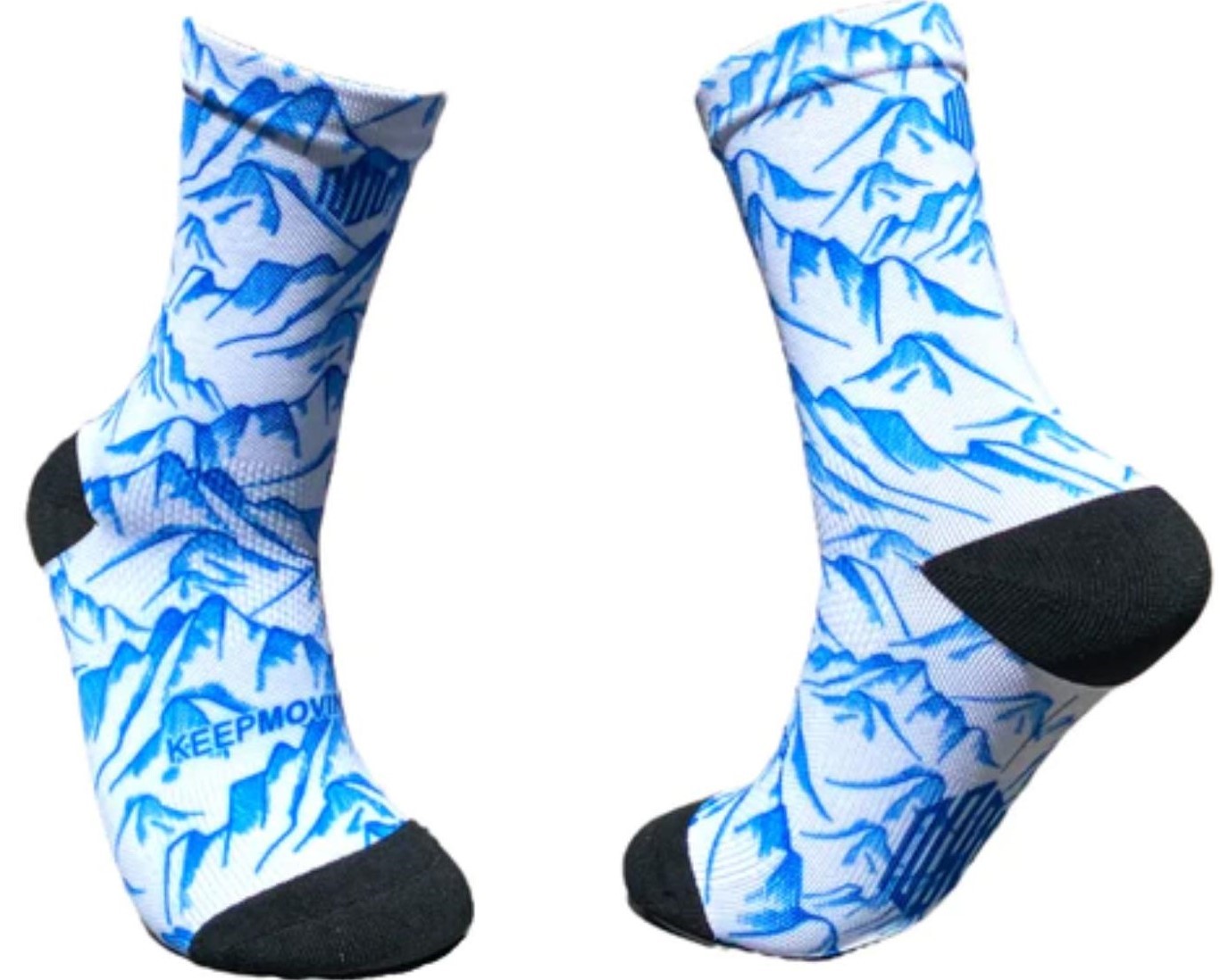 Keep Moving Blue Mountain Unisex Socks 