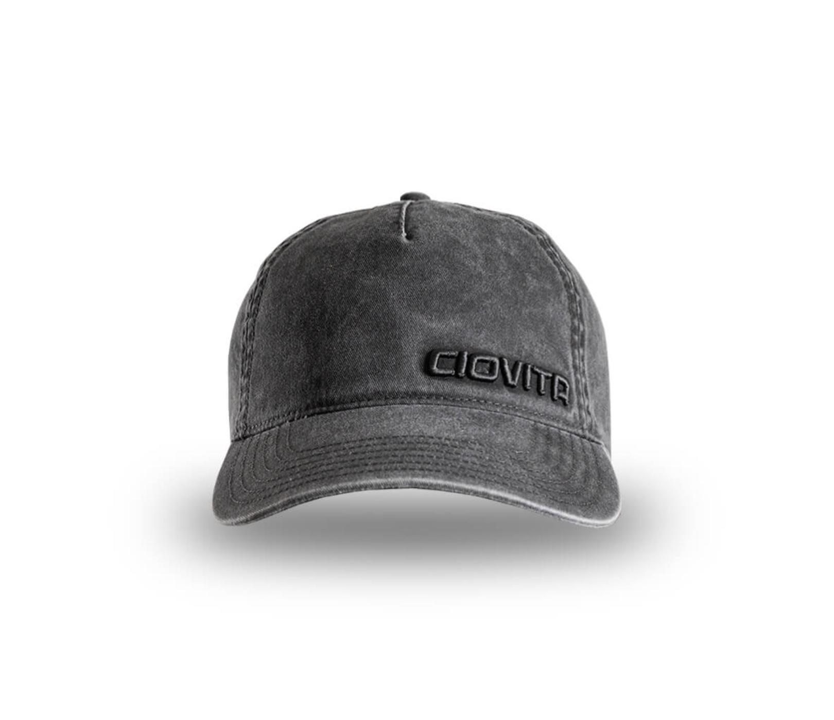 Ciovita Unisex Vintage Dark Grey Strapback Cap 