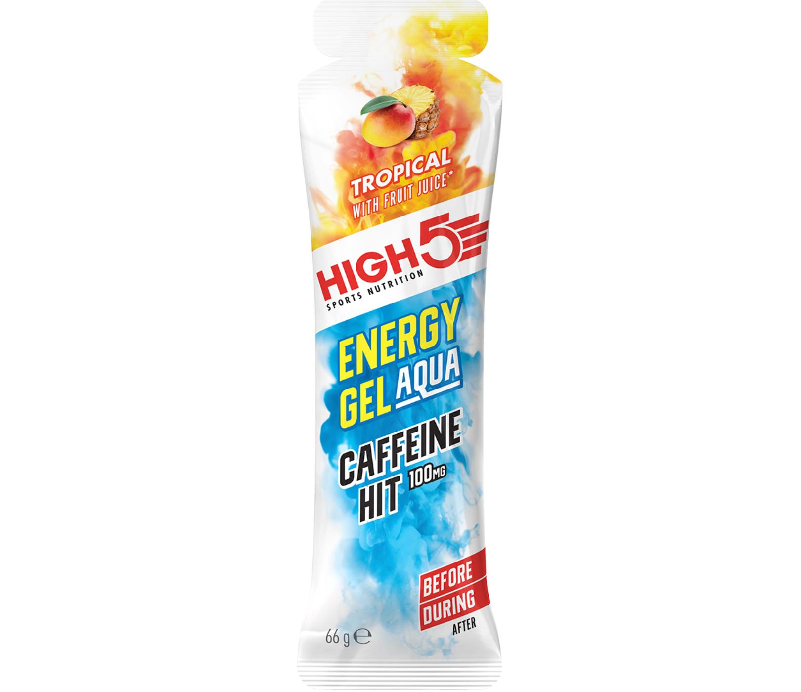high 5 Energy Aqua 66g Gell Caffeine Hit Tropical