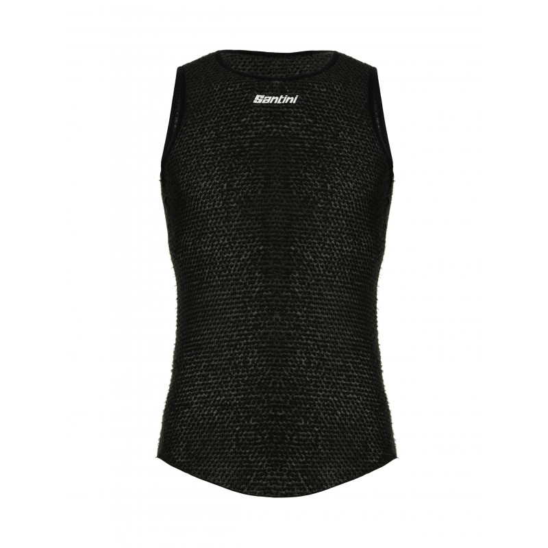 Santini Ladies Black Short Sleeve Alpha Base Layer Jersey