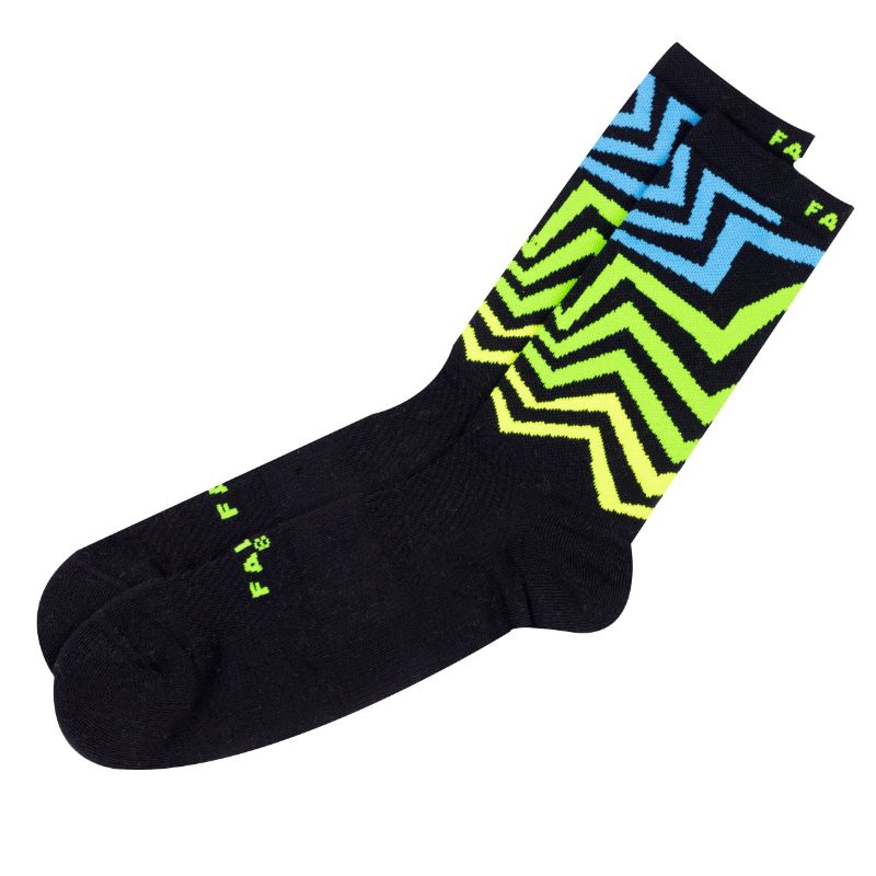 Falke Unisex Limited Twisted Geo Socks - Blue Green Yellow 