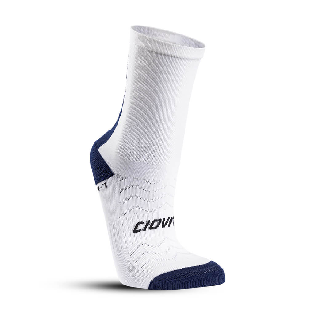 Ciovita High Top White/Navy Unisex Socks 