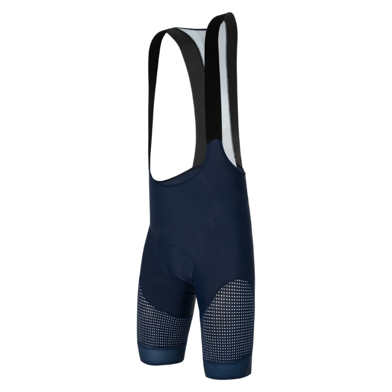 Santini Men's Grey Blue Indoor Forza Bib Shorts