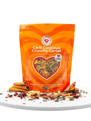 P4W Carb Conscious Crunchy Muesli Sachet 350g  Cinnamon & Turmeric