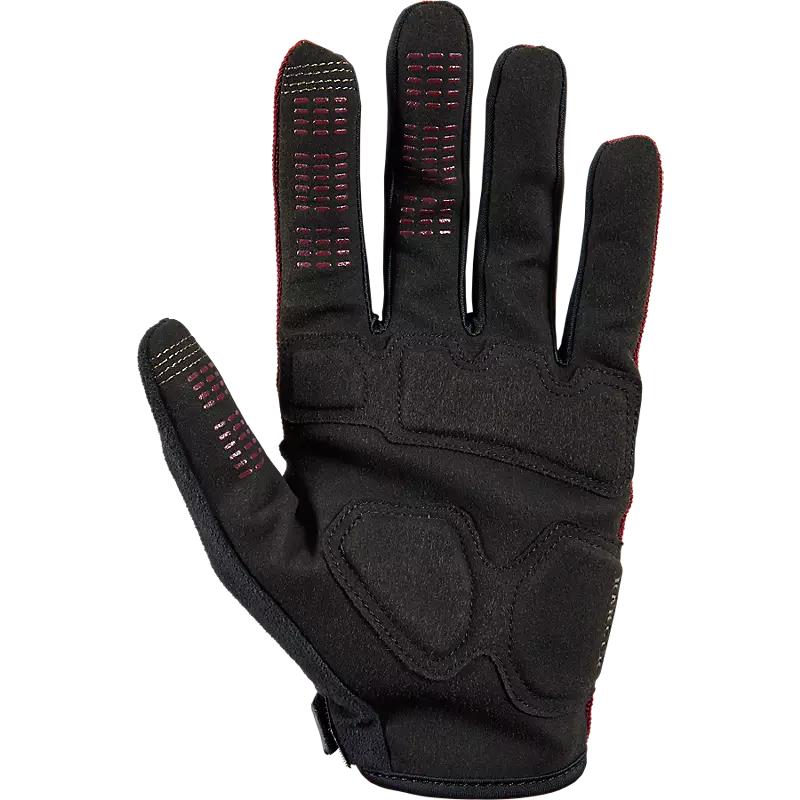 Fox Ranger Gel Long Finger Maroon Gloves 