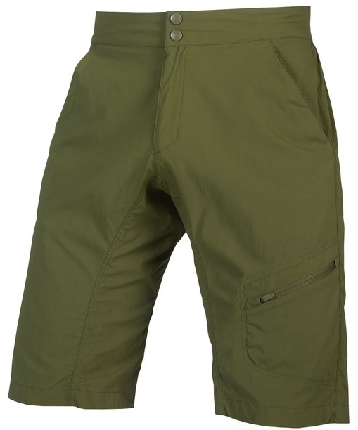 Endura Men's Green Hummvee Lite Baggy Shorts with Liner