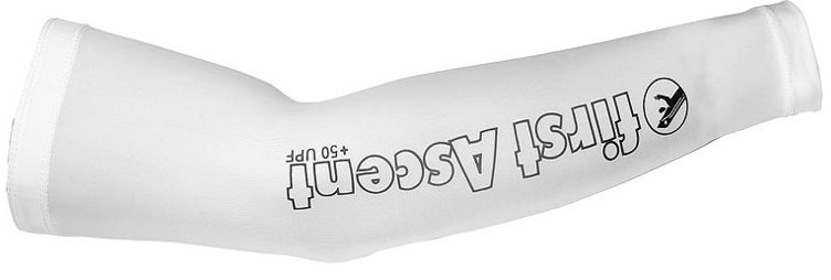 First Ascent Unisex White UV Arm Sleeves