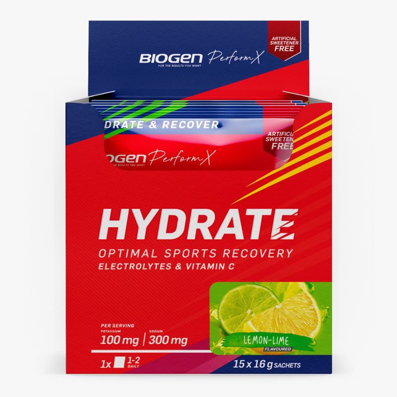 Biogen Sports Hydration 7x16  Lemon and Lime Sachets 
