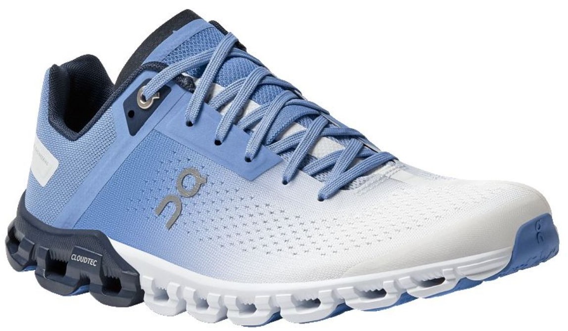 On Cloudflow 3.0 Ladies Running Shoes - Marina White/Blue 