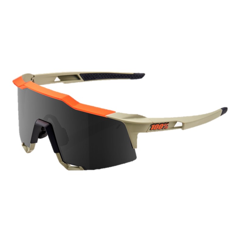 100% Speedcraft Soft Tact Quicksand Smoke Lense Sunglasses