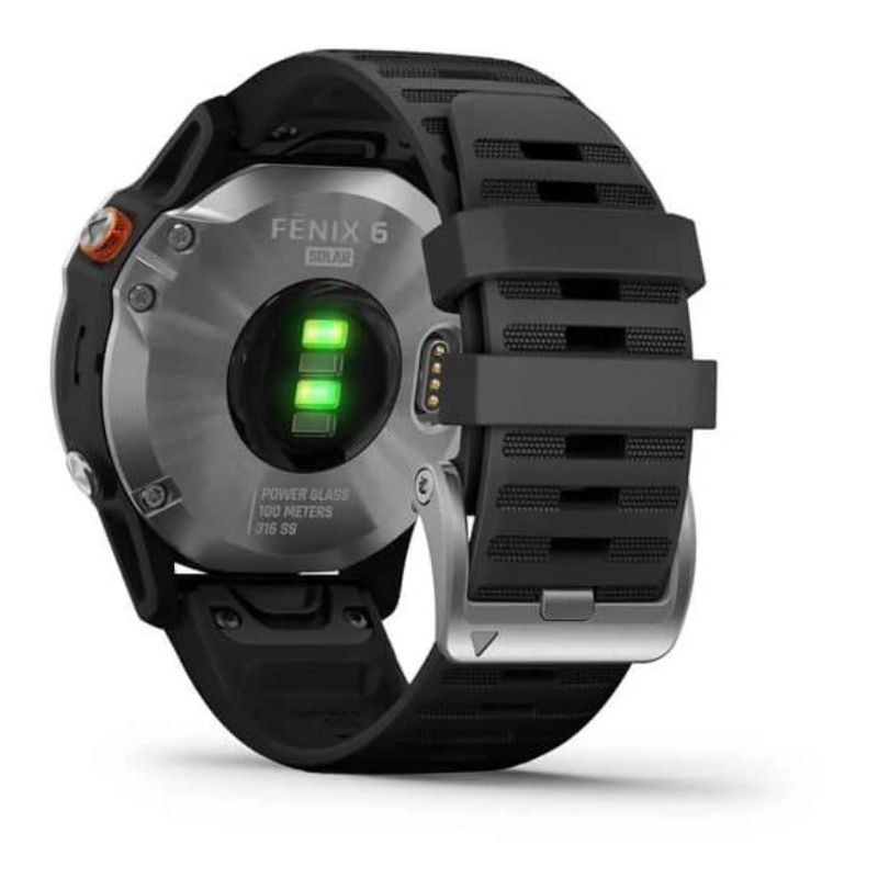 Garmin Fenix 6 Solar Silver Black Watch 