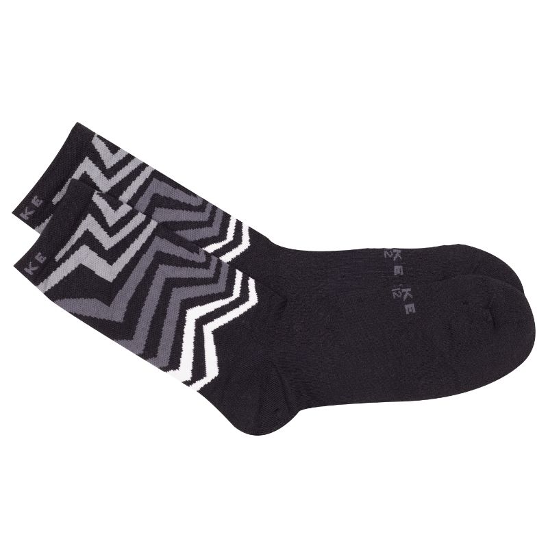 Falke Unisex Limited Geo Twisted Socks - Black and Grey 