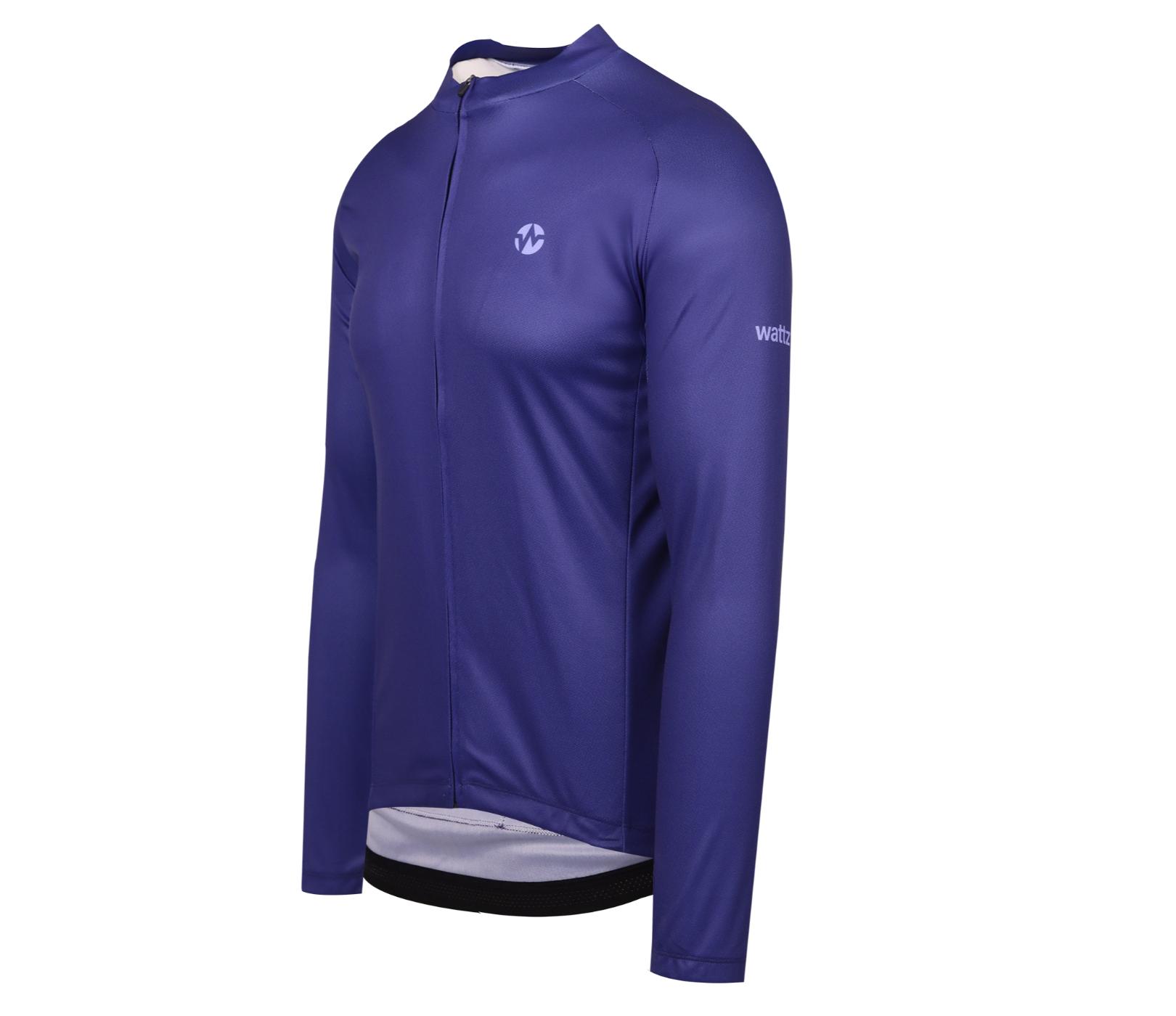 Wattz Men's Navy Long Sleeve Jersey 