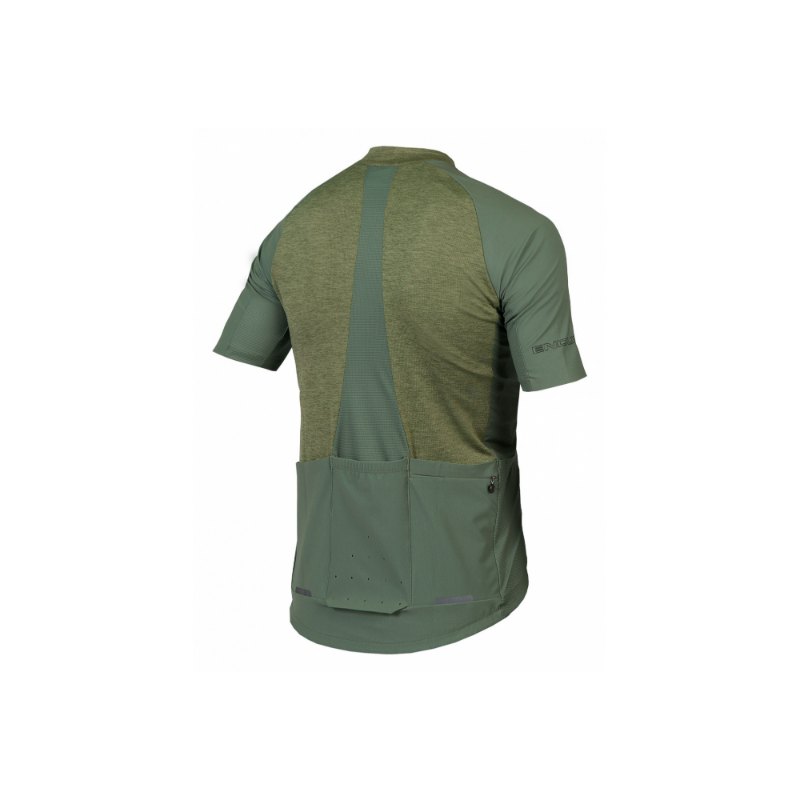 Endura Mens Olive Green GV500 Reviver Short Sleeve Jersey