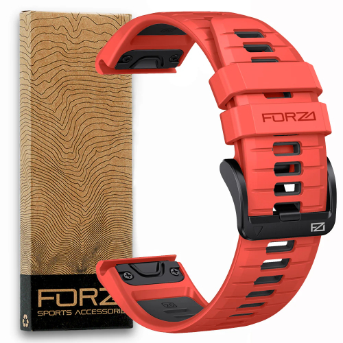 Forza Elite Two Tone EasyFit Strap for Garmin  Orange/Black