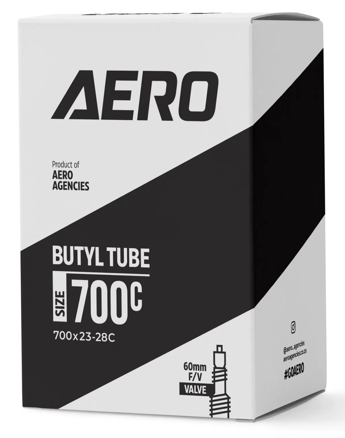 Aero 700x23/28c 60mm FV/RV Road Tube