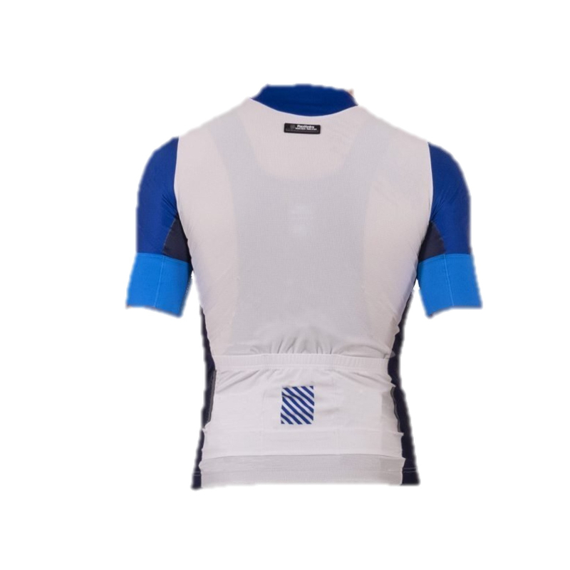 FTech Men's Multi Blue Short Sleeve X-over Jersey