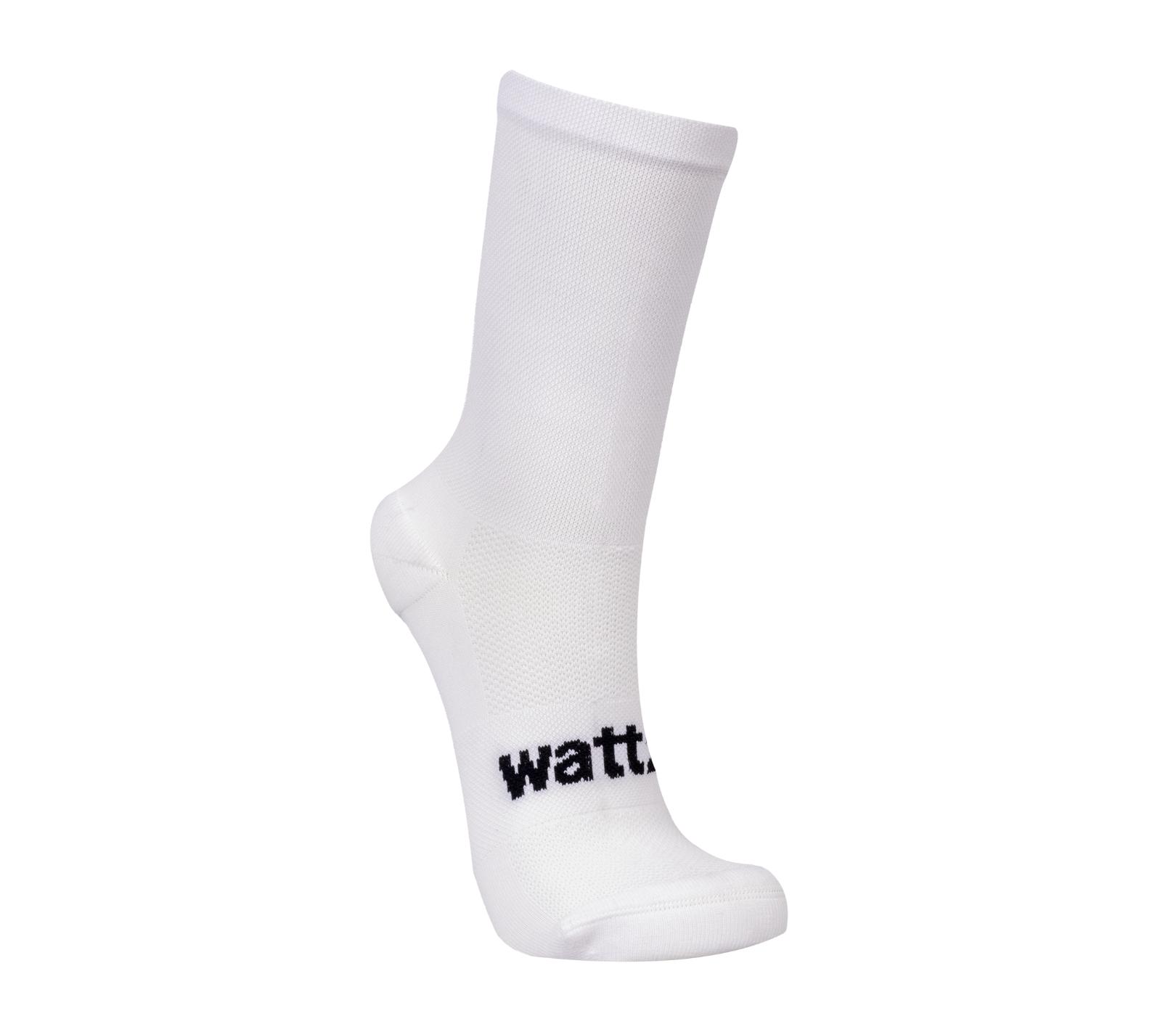 Wattz Knit White Unisex Socks