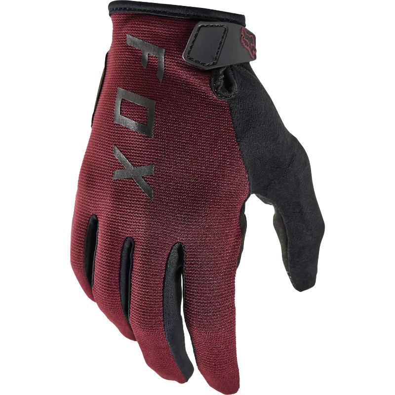 Fox Ranger Gel Long Finger Maroon Gloves 