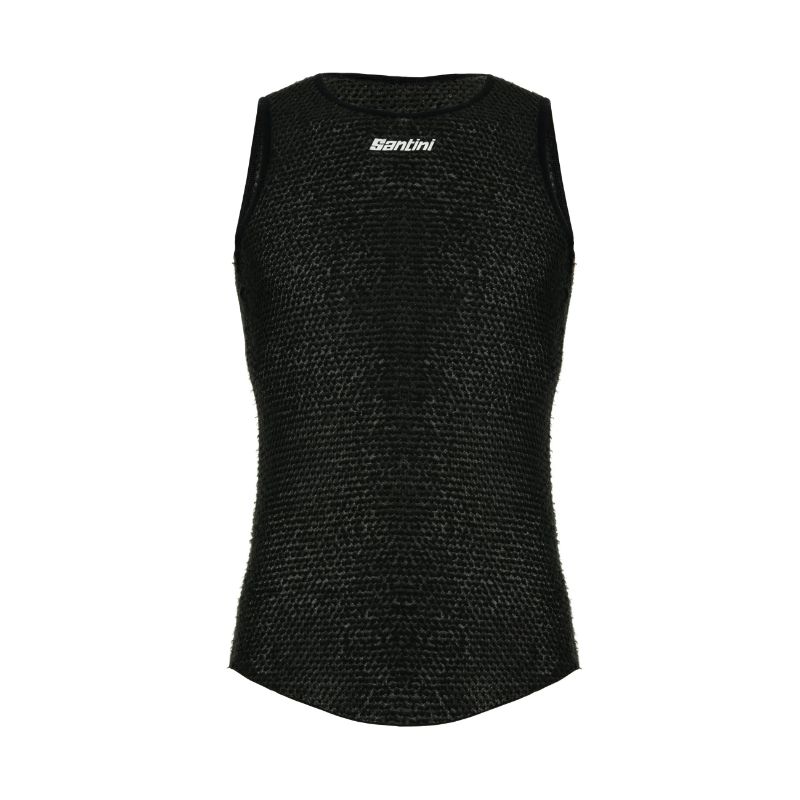 Santini Ladies Black Short Sleeve Alpha Base Layer Jersey