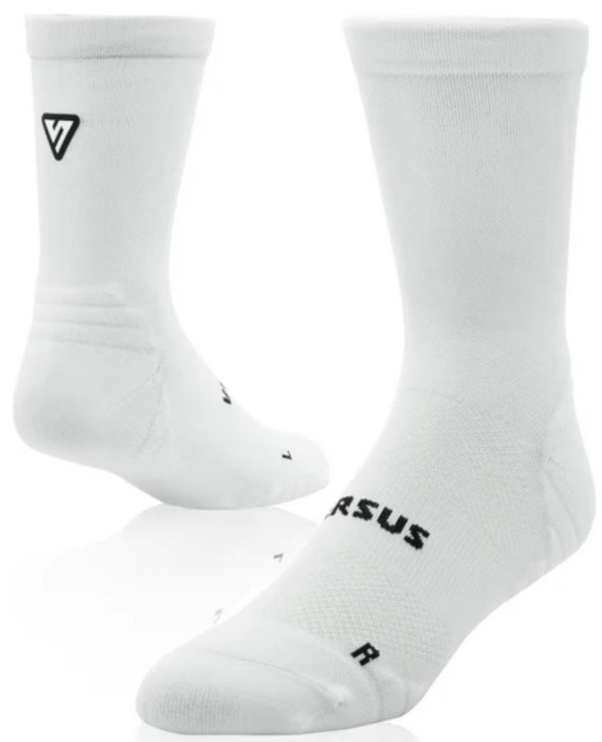 Versus Classic White Active Crew Tab Unisex Socks 