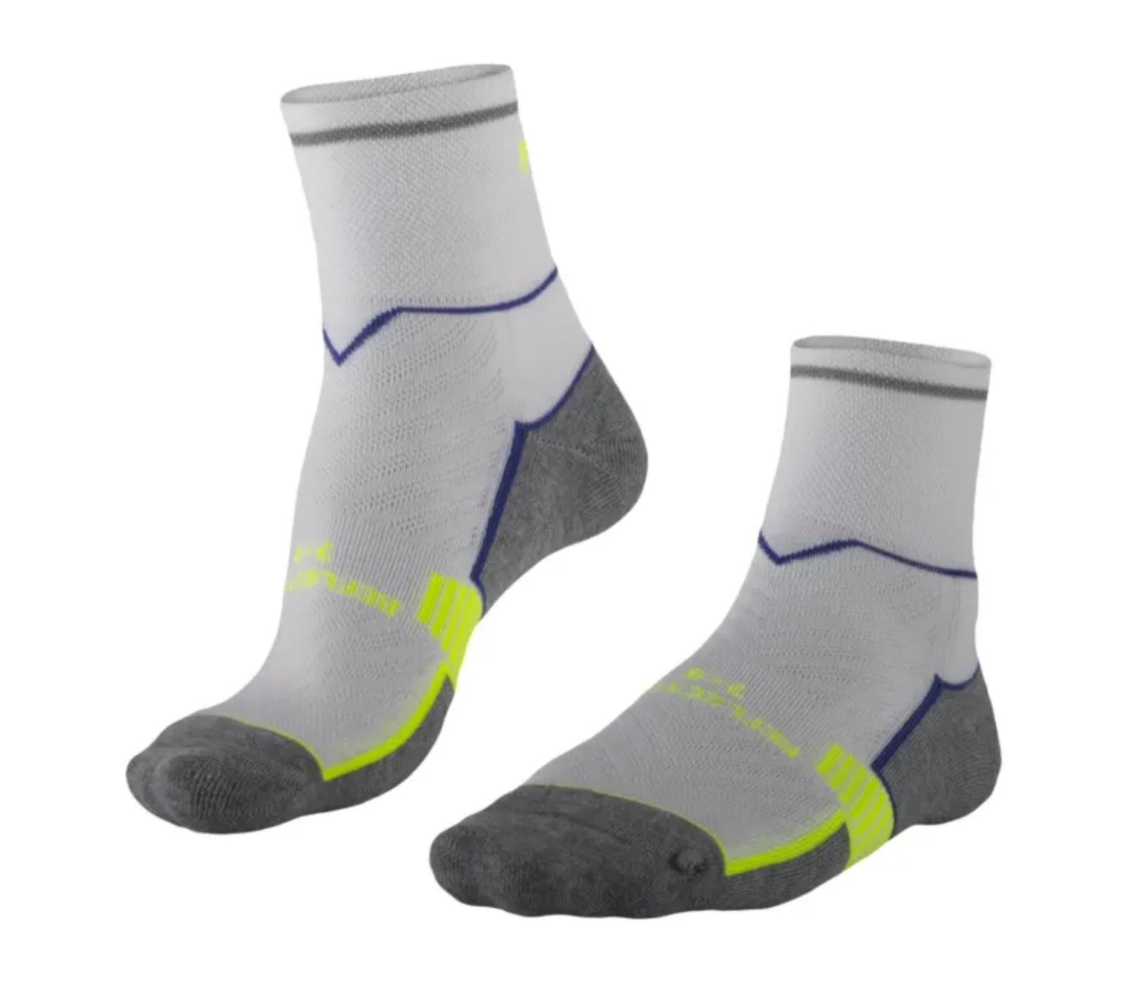 Falke Runner Reflective Anklet White Yellow Unisex Socks 