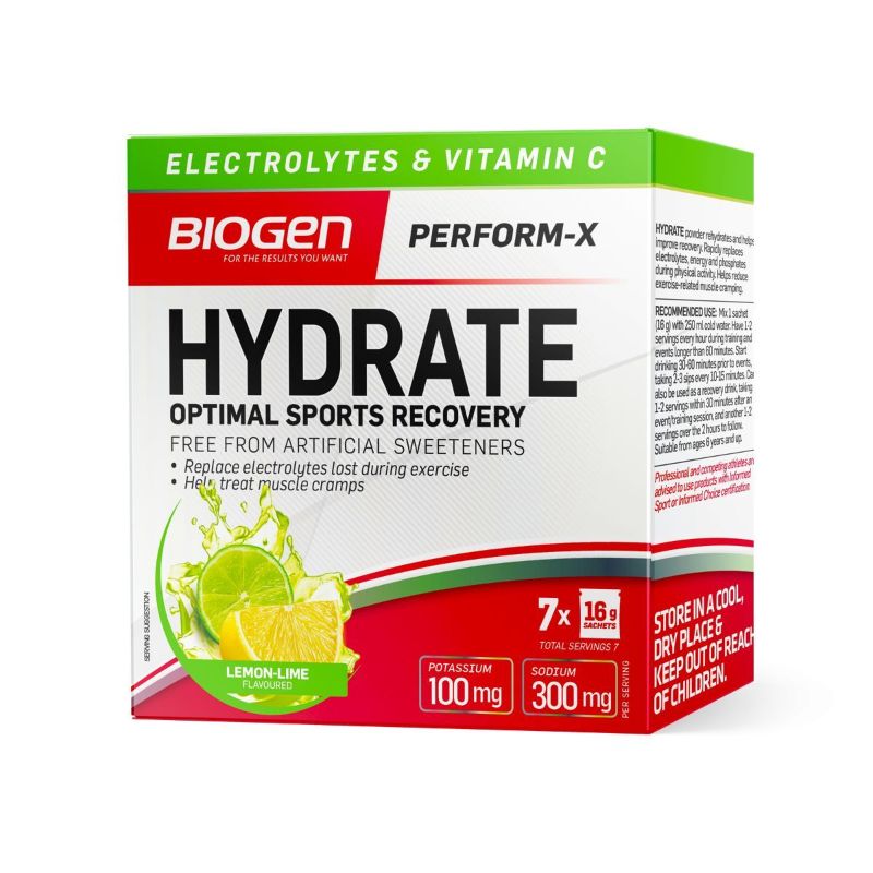 Biogen Sports Hydration 7x16  Lemon and Lime Sachets 