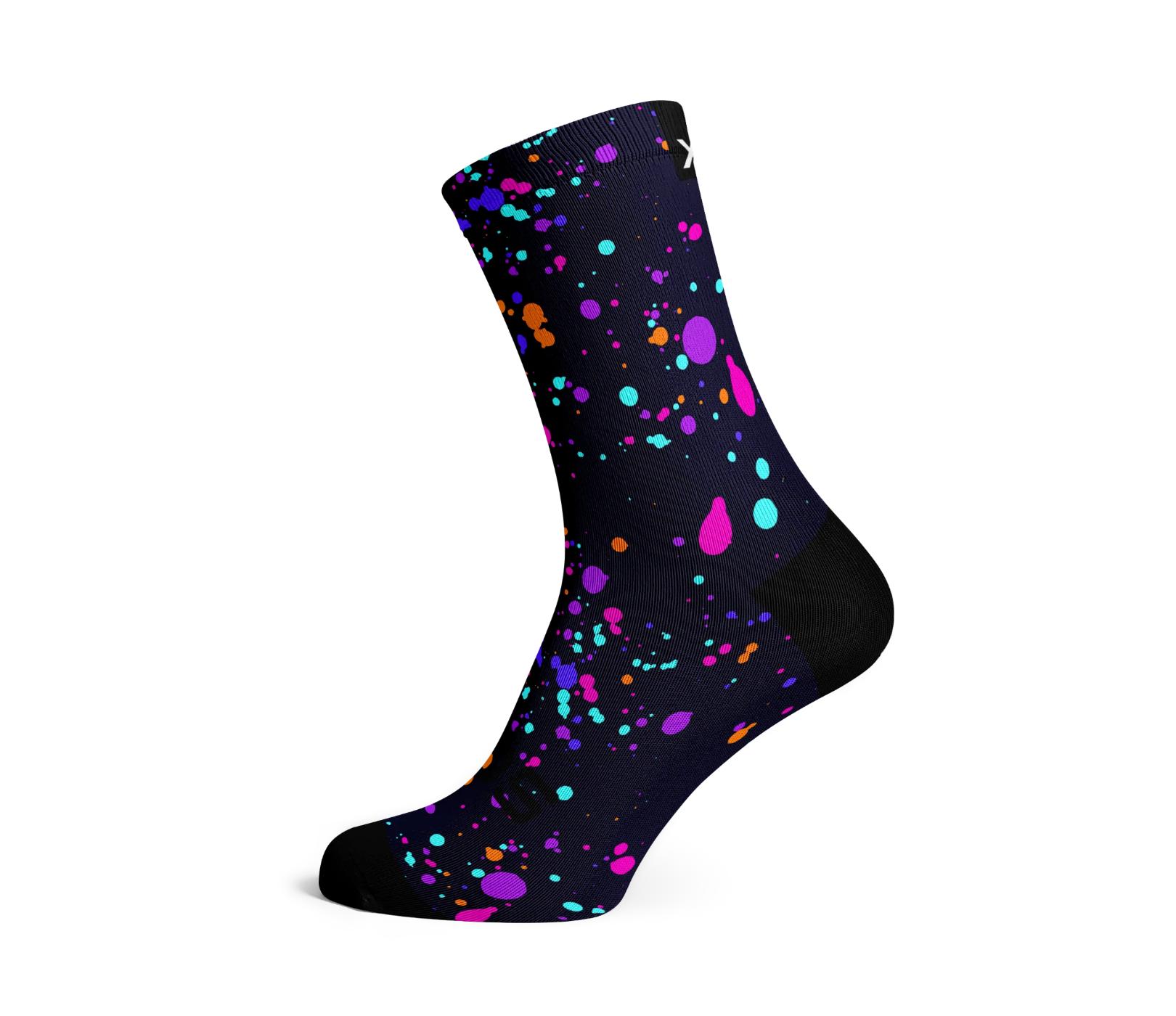 Sox Crew Purple Splash Unisex Socks 