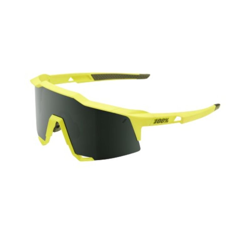 100% Speedcraft Soft Tact Banana Black Mirror Lenses Sunglasses