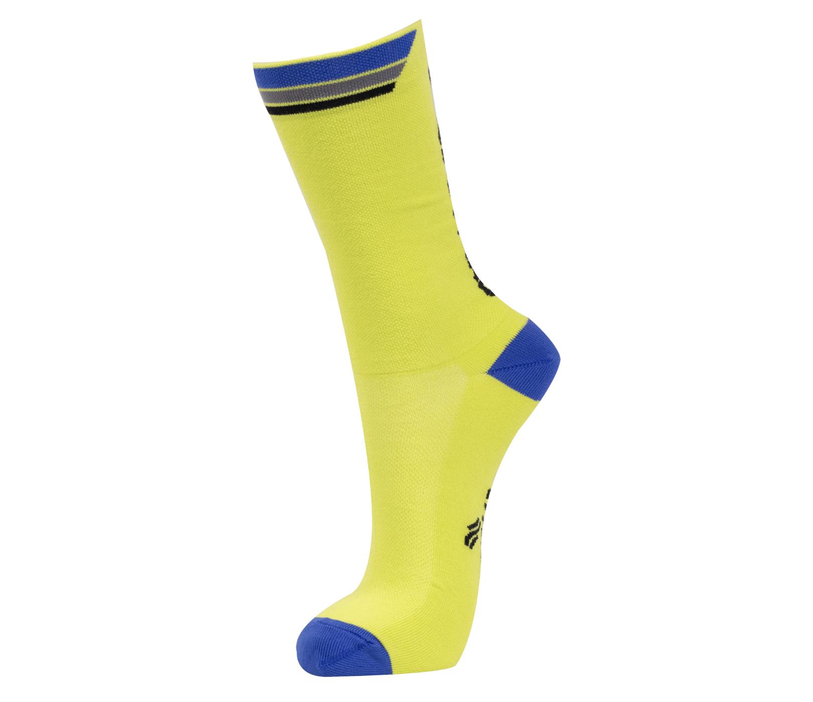 Cycle Lab Unisex Yellow Stripe 7 Inch Socks