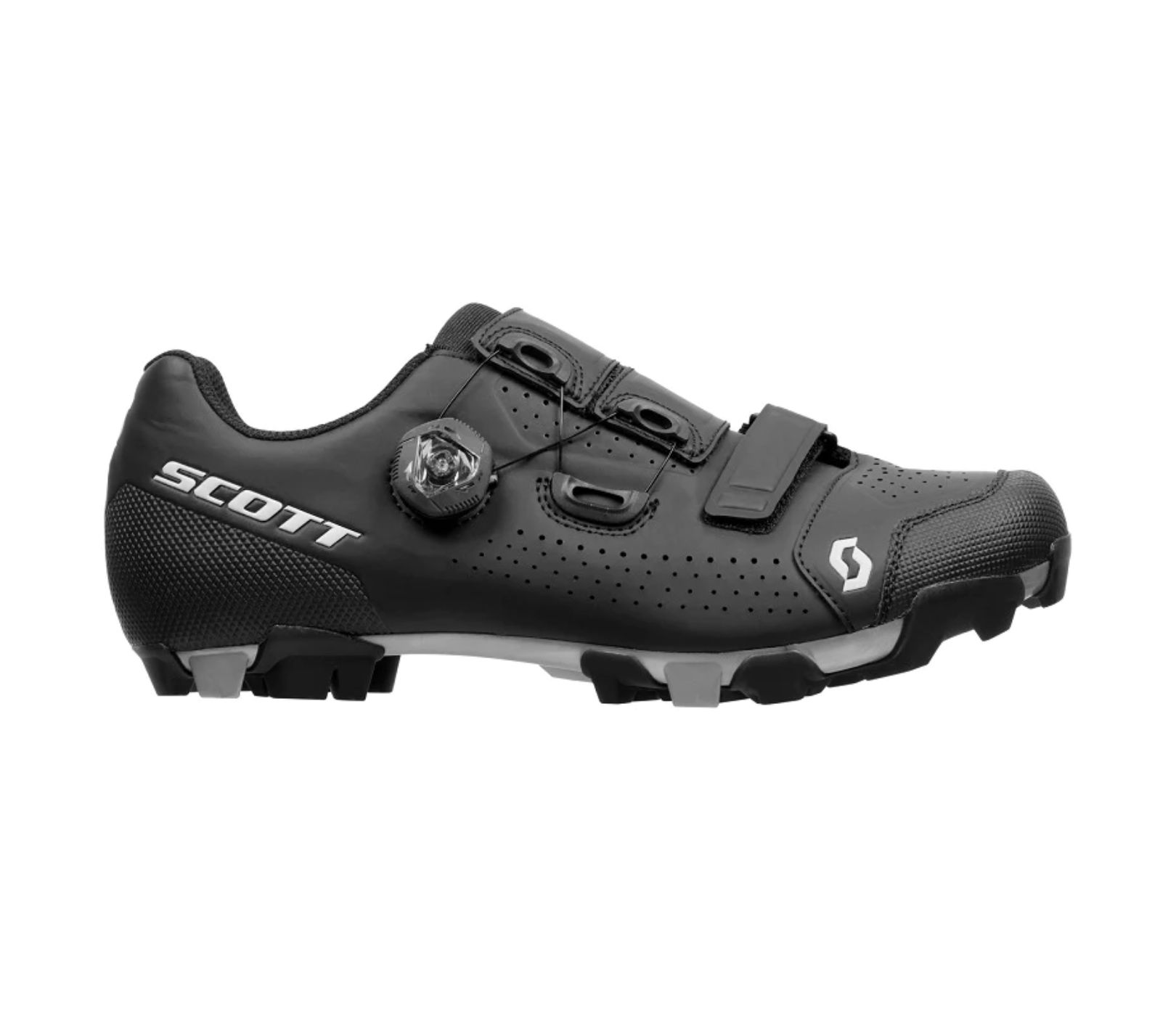 Scott Men's Black and White Team BOA MTB Shoes